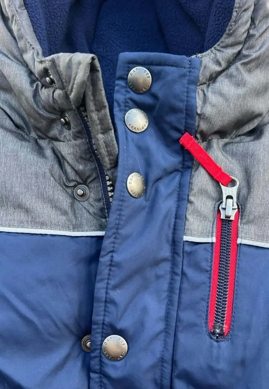 babyGap Toddler Boys Colorblock Insulated Winter Hooded Puffer Jacket 18-24 Mont